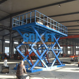 12T Double Lift Scissor Lift Table، Platform Stationary Lift Hydraulic Lift For Goods
